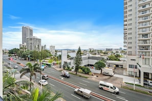 City view from the balcony area