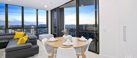 Share sumptuous meals with the family in this sophisticated dining area