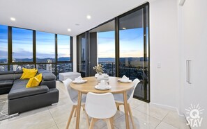 Share sumptuous meals with the family in this sophisticated dining area