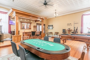 Poker, billiards and bar top