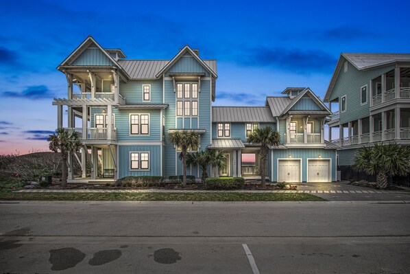 House front and dune view