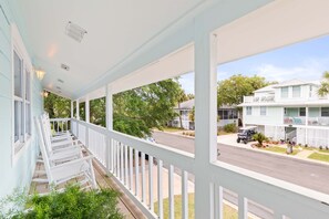 The covered front porch