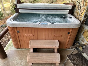 Private hot tub.