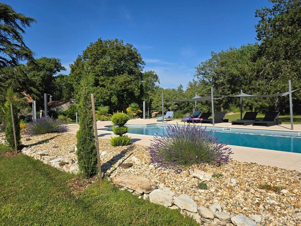 Vue sur piscine