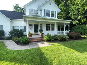 A wrap around porch with a view!   Enjoy coffee and dinner here!