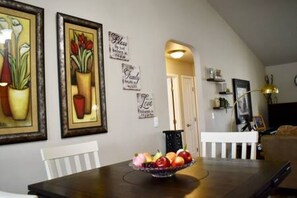 Dining space perfect for four