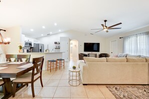 Living Room | Free WiFi | Single-Story Home | Wood-Burning Fire Pit