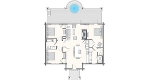 Cabin Floor plan with hot tub
