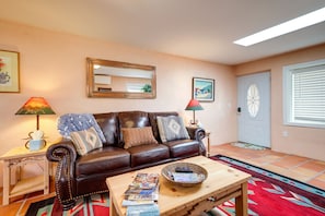 Living Room | Flat-Screen TV | Wood-Burning Stove