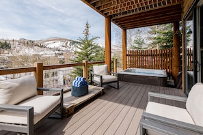 Lower Level 2 Deck with Private Hot Tub and Views of Park City Mountain