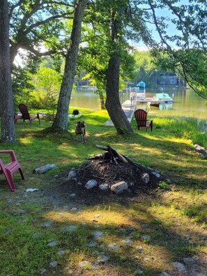 Nothing better than a relaxing campfire at night after a day on the water.