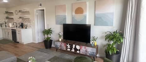 Living room with smart TV