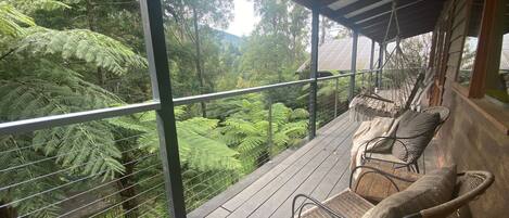 Ferny Glade with bushland and mountain views