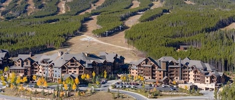 Grand Lodge on Peak 7 (Front view with ski resort behind/above)