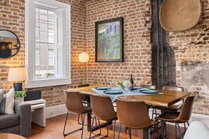 Dining space off the living room