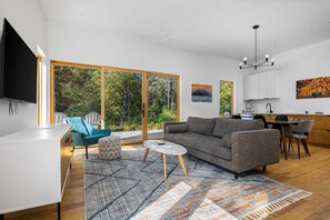 Open floor concept living room