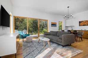 Open floor concept living room