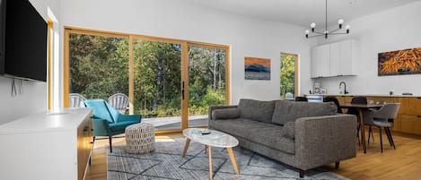 Open floor concept living room