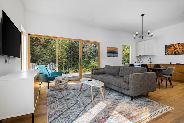 Open floor concept living room