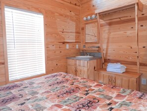 Queen bedroom with sink