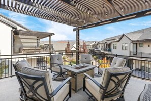 Large Private patio with fireplace