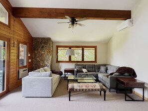 Light Filled Living for Gathering and fun! 75" Smart TV Included!