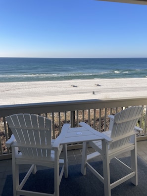 Coffee with a view on one of two balconies!