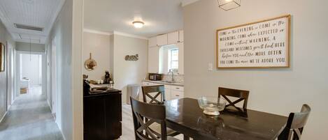 Dining Area | Single-Story Home | Central A/C