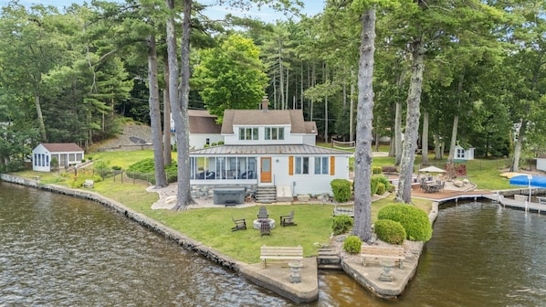 House from above the lake