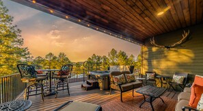Wonderful covered/uncovered decks with comfortable seating