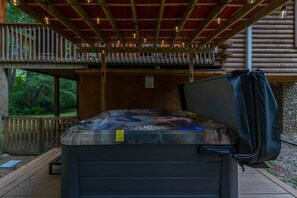 Hot tub under the deck.