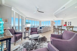 Enjoy a drink in this lounging space!