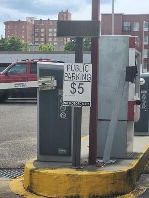 Big parking lot. 
