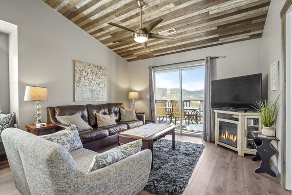 Make lasting memories with loved ones in this inviting condo - gather around the table for a friendly board game competition or snuggle up and enjoy a movie night on the TV in the evenings.