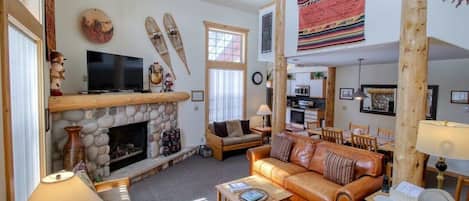 Living Room & Fireplace