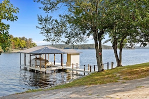 Private dock on property