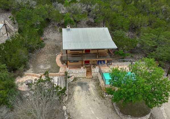 Arial view of house