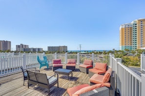 Rooftop Deck w/ Ocean Views | 3-Story Home | Private Patio w/ Pool