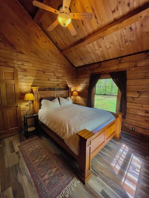 Primary bedroom with queen bed