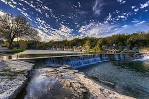 Blue Hole Lagoon just a few blocks away