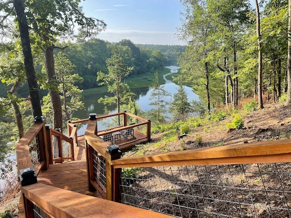 Incredible Views of the Upper Mountain Fork River from our cabin! Private deck 