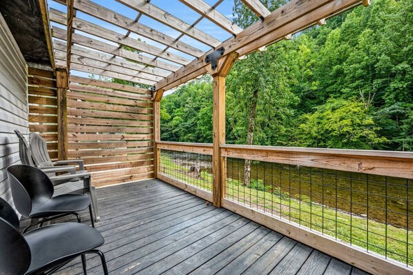 Enjoy the peacefulness of the river from the comfort of the porch.