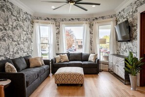 Living area designed for comfortable lounging.