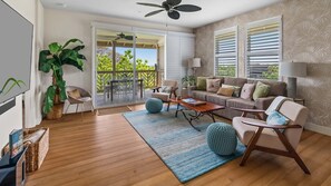 Pili Mai Resort at Poipu #13K - Spacious Living Room - Parrish Kauai