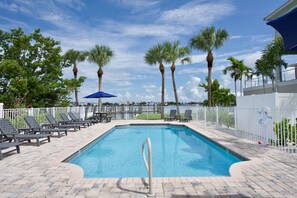 Community Pool with view to Estero Bay