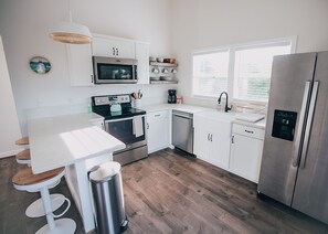 Fully stocked kitchen