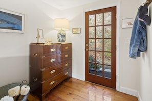 Front Door with Antique Campaign Chest