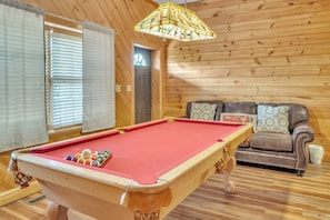 Indoors, Furniture, Table, Couch, Pool Table