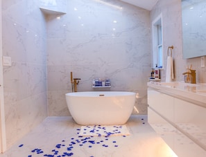 Master bathroom spa tub