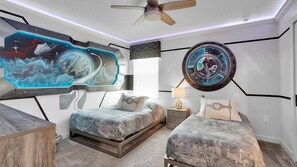 Twin/Double Bedroom 3 Upstairs
Shared Bathroom
Starwars Theme